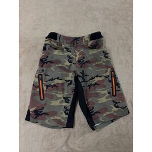 Zoic Mens Ether camo Mountain Shorts S Camouflage MTB Mountain Bike Cycling EUC